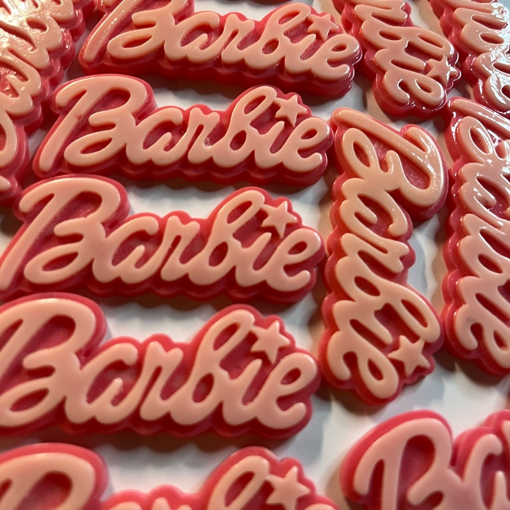 Barbie Pink Logo Accessories Charms, Pack of 15 Charms